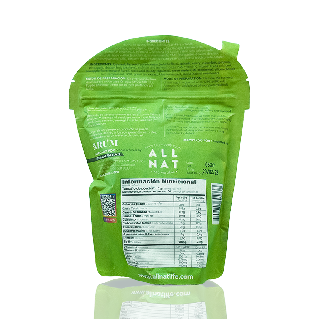 All Nat Jugo Verde - Bienestar Digestivo y Metabólico.