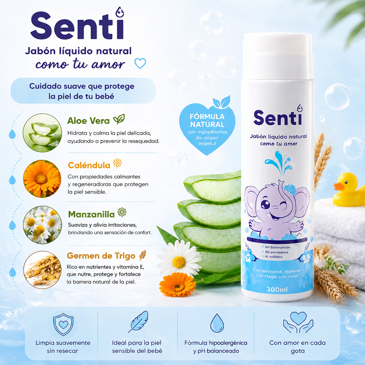 Jabón líquido para bebés - Senti